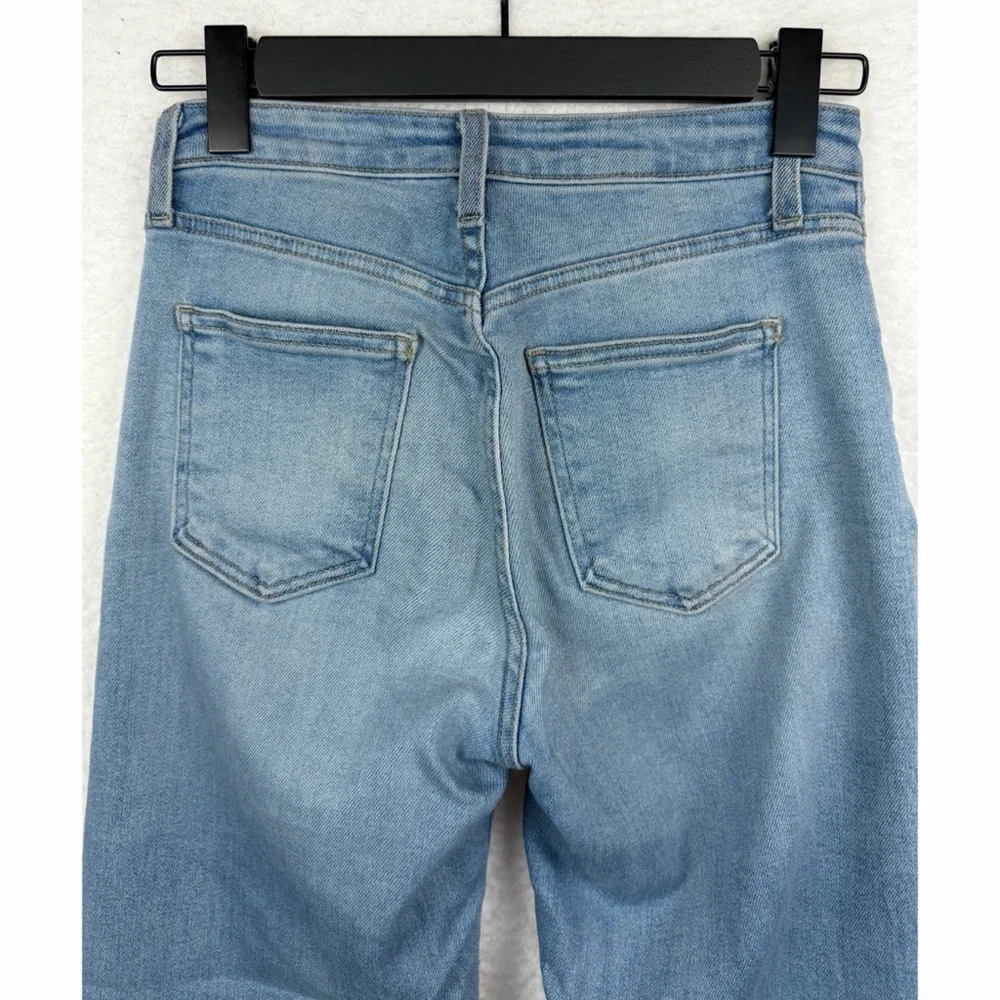 JUST BLACK DENIM • Blue Light Wash High-Waisted Wide-Leg Jeans, 25 - Picture 10 of 14